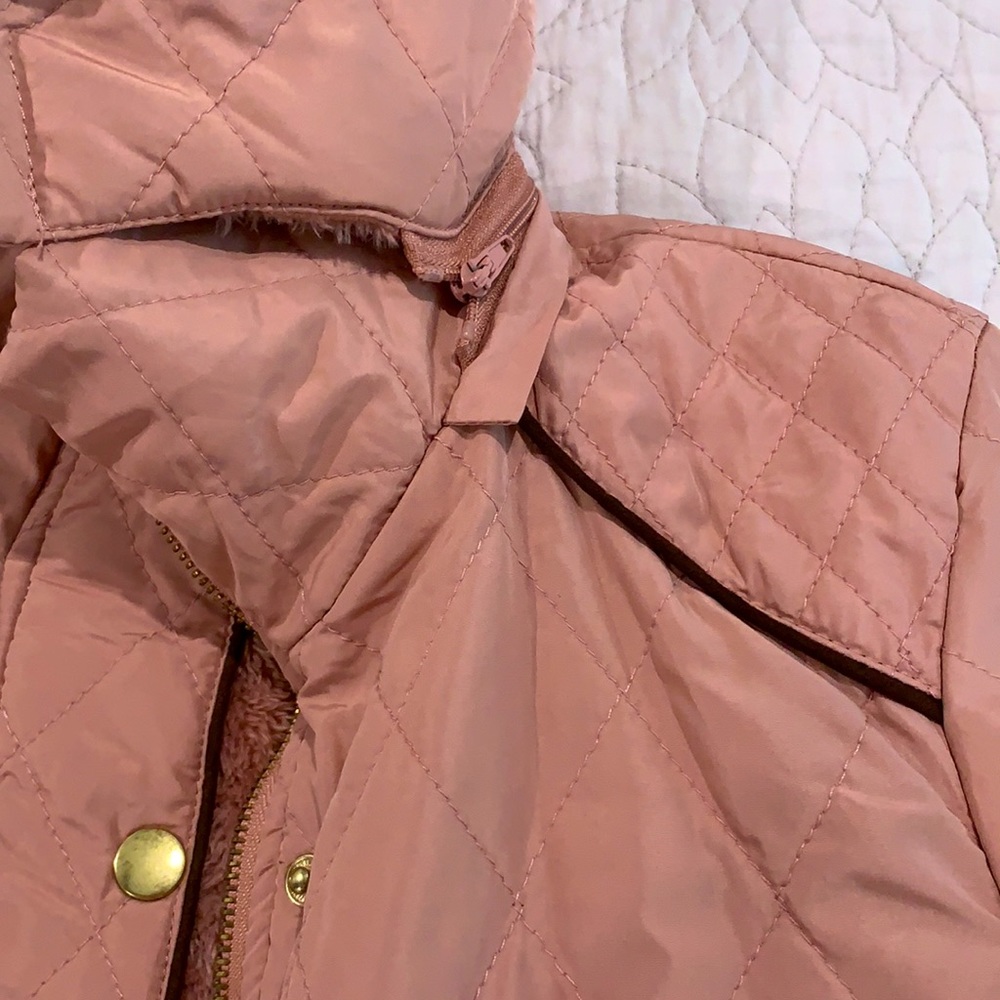 Dusty rose (pink) quilted jacket - Picture 4 of 8